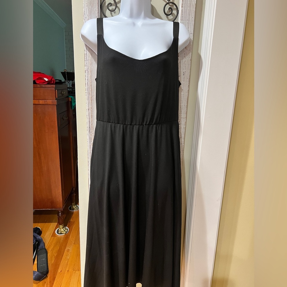 Cobalt District Black Stretchy Sleeveless Knee Length Dress